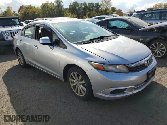 2012 Honda Civic EX with VIN 2HGFB2F88CH547273, listed as a Copart auction lot 75129954 with 206,681 mi miles and Clean Title. Bid and sale history available at DreamBid. Image 4.