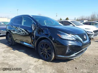 2023 Nissan Murano SL with VIN 5N1AZ2CS9PC104672, listed as a IAAI auction lot 41697937 with 135,285 mi miles. Bid and sale history available at carsss.com. Image 1.
