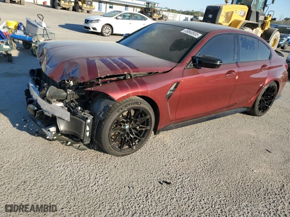 2023 BMW M3 Competition xDrive with VIN WBS43AY01PFP95661, listed as a Copart auction lot 49840935 with 14,931 mi miles and Salvage Title. Bid and sale history available at carsss.com. Image 1.