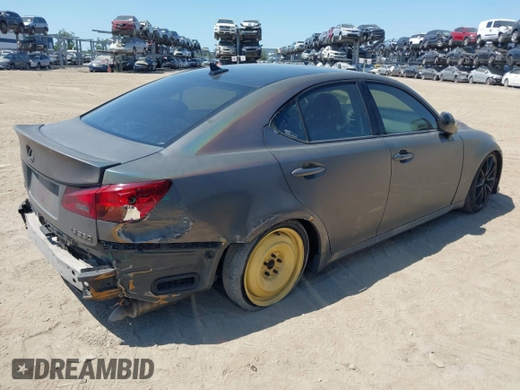 2007 Lexus IS 350 with VIN JTHBE262475012839, listed as a IAAI auction lot 42285197 with 218,500 mi miles and . Bid and sale history available at DreamBid. Image 4.