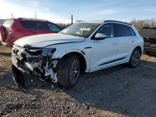 2024 Audi Q8 e-tron z VIN WA16AAGE6RB050640, wystawiony jako Copart lot #42733705 z przebiegiem 4165 mil mil oraz Szkody całkowita. Historia ofert i sprzedaży dostępna na DreamBid. Obrazek 1.