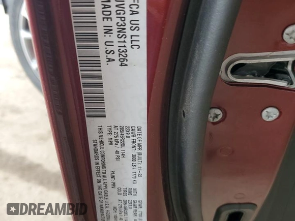 2022 Jeep Grand Wagoneer Series III z VIN 1C4SJVGP3NS113264, wystawiony jako Copart lot #84120074 z przebiegiem Nie podano mil oraz Szkoda całkowita • Salvage title. Historia ofert i sprzedaży dostępna na DreamBid. Obrazek 14.