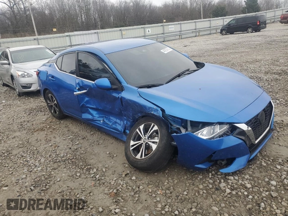 2022 Nissan Sentra SV with VIN 3N1AB8CV8NY315858, listed as a Copart auction lot 44257615 with 19,164 mi miles and Salvage Title. Bid and sale history available at carsss.com. Image 4.