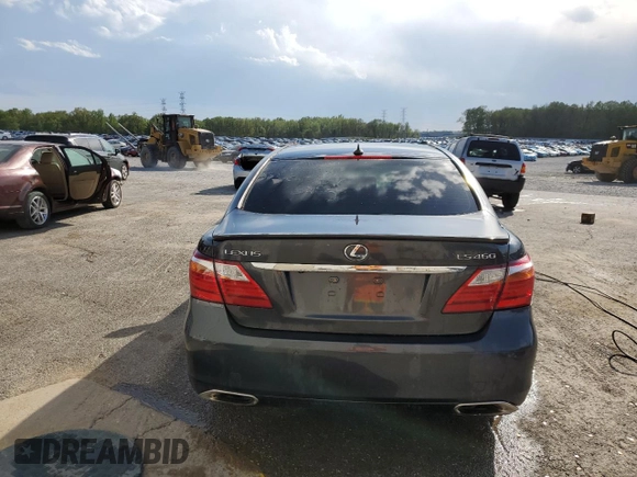 2010 Lexus LS 460 with VIN JTHBL5EF7A5101341, listed as a Copart auction lot 52371455 with 209,048 mi miles and Salvage Title. Bid and sale history available at carsss.com. Image 6.