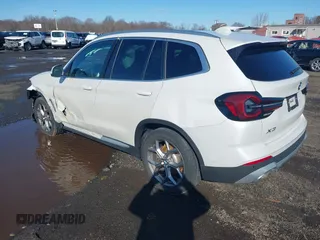 2023 BMW X3 xDrive30i with VIN 5UX53DP02P9P22066, listed as a IAAI auction lot 41843127 with 22,960 mi miles and . Bid and sale history available at DreamBid. Image 3.
