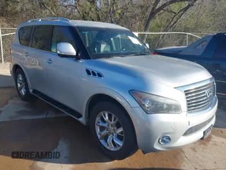 2011 Infiniti QX56 7-passenger with VIN JN8AZ2NF1B9502828, listed as a IAAI auction lot 41820610 with 223,127 mi miles and . Bid and sale history available at DreamBid. Image 1.