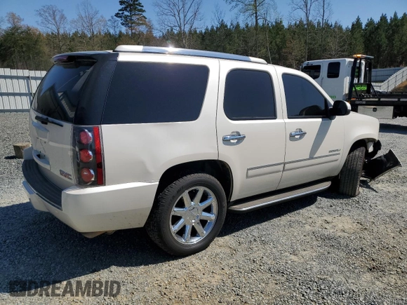 2013 GMC Yukon Denali with VIN 1GKS2EEF0DR326058, listed as a Copart auction lot 50707535 with 156,764 mi miles and Salvage Title. Bid and sale history available at carsss.com. Image 3.