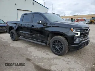 2025 Chevrolet Silverado 1500 with VIN 1GCUKEE86SZ159322, listed as a Copart auction lot 52690435 with 4,975 mi miles and Salvage Title. Bid and sale history available at DreamBid. Image 4.