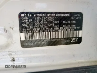 2020 Mitsubishi Outlander ES with VIN JA4AP3AU8LU006364, listed as a Copart auction lot 60741645 with 36,291 mi miles and Salvage title. Bid and sale history available at DreamBid. Image 14.