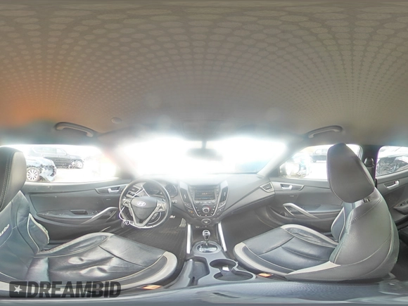 2015 Hyundai Veloster Turbo with VIN KMHTC6AE3FU232395, listed as a Copart auction lot 84521734 with 258,517 mi miles and Salvage Title. Bid and sale history available at carsss.com. Image 12.