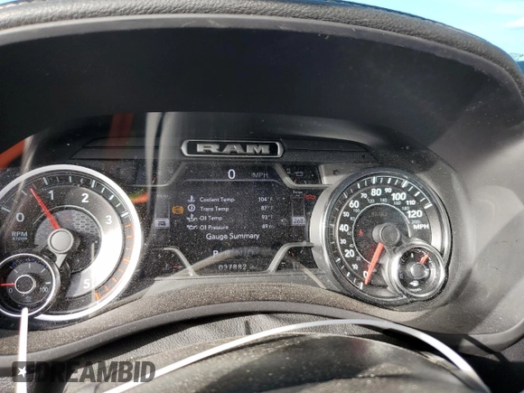 2020 Ram 2500 Laramie with VIN 3C6UR5NL7LG275265, listed as a Copart auction lot 80437784 with 37,882 mi miles and Non Repairable. Bid and sale history available at carsss.com. Image 9.
