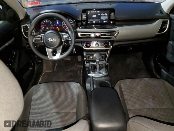2021 Kia Seltos LX with VIN KNDEPCAA9M7153631, listed as a Copart auction lot 46124535 with 75,839 mi miles and Salvage Title. Bid and sale history available at carsss.com. Image 8.