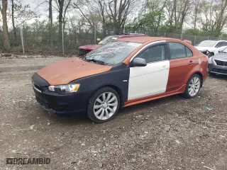 2010 Mitsubishi Lancer GTS with VIN JA32X8HW9AU004102, listed as a Copart auction lot 53708635 with 139,689 mi miles and Clean Title. Bid and sale history available at carsss.com. Image 1.