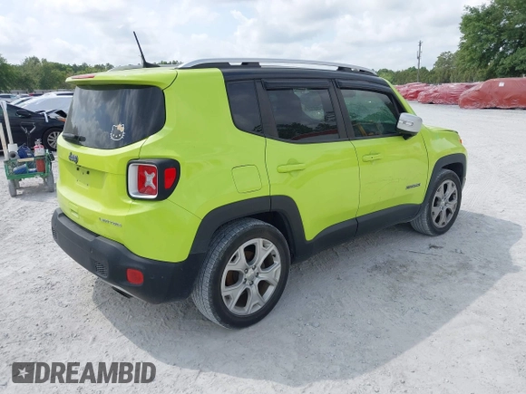 2018 Jeep Renegade Limited with VIN ZACCJADB6JPJ18526, listed as a IAAI auction lot 42078144 with 138,112 mi miles and . Bid and sale history available at DreamBid. Image 4.