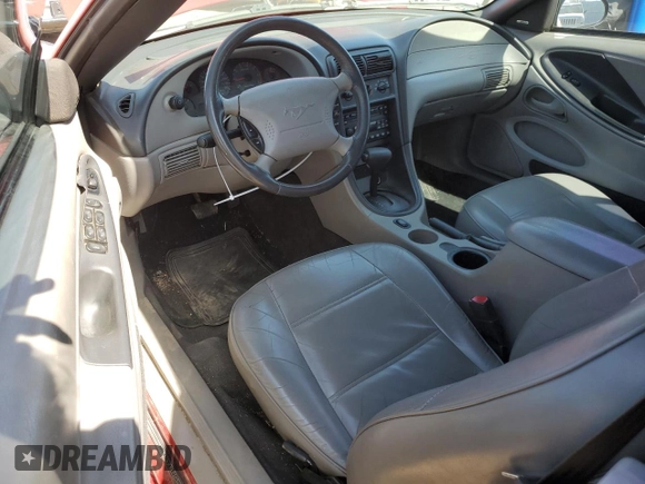 2001 Ford Mustang Deluxe with VIN 1FAFP44461F229846, listed as a Copart auction lot 49043565 with 99,534 mi miles and Salvage Title. Bid and sale history available at carsss.com. Image 8.