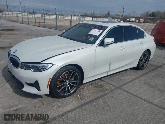 2020 BMW 3 Series 330i with VIN 3MW5R1J06L8B43574, listed as a IAAI auction lot 41365505 with 37,405 mi miles. Bid and sale history available at carsss.com. Image 14.