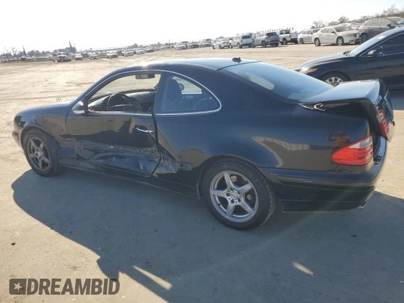 2002 Mercedes-Benz CLK 320/430 with VIN WDBLJ65G22T121261, listed as a Copart auction lot 88505625 with 208,243 mi miles and Salvage Title. Bid and sale history available at DreamBid. Image 2.