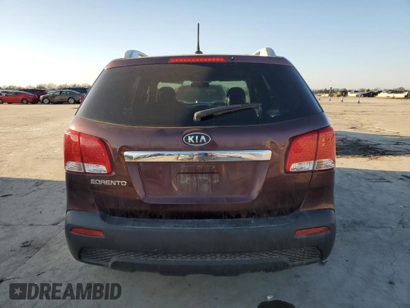 2013 Kia Sorento LX with VIN 5XYKT4A28DG327219, listed as a Copart auction lot 46298765 with 178,217 mi miles and Salvage Title. Bid and sale history available at carsss.com. Image 6.