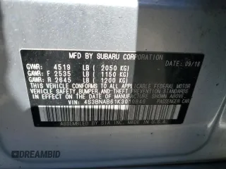 2019 Subaru Legacy with VIN 4S3BNAB61K3010846, listed as a Copart auction lot 68129433 with 107,263 mi miles. Bid and sale history available at carsss.com. Image 13.