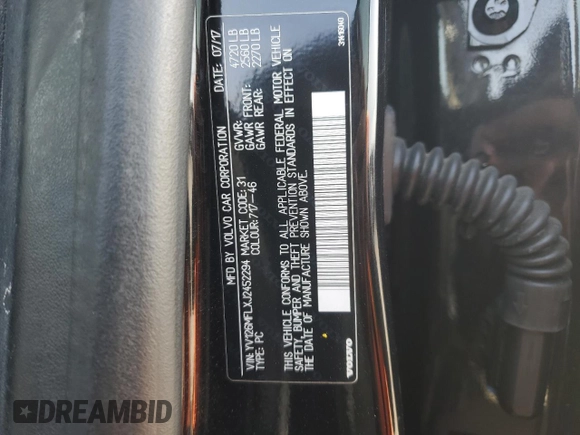 2018 Volvo S60 Dynamic with VIN YV126MFLXJ2452294, listed as a Copart auction lot 83219994 with 35,482 mi miles and Salvage Title. Bid and sale history available at carsss.com. Image 12.