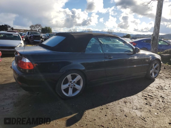 2006 BMW 3 Series 325Ci with VIN WBABW33426PX86033, listed as a Copart auction lot 44718015 with 174,331 mi miles and Clean Title. Bid and sale history available at carsss.com. Image 3.