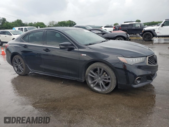 2019 Acura TLX w/A-Spec Pkg with VIN 19UUB3F68KA006619, listed as a Copart auction lot 59289515 with 120,539 mi miles and Salvage title. Bid and sale history available at DreamBid. Image 4.