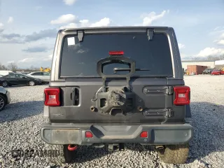 2020 Jeep Wrangler Unlimited Rubicon with VIN 1C4HJXFN3LW342670, listed as a Copart auction lot 46585355 with 19,569 mi miles and Salvage title. Bid and sale history available at DreamBid. Image 6.