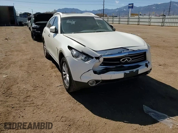 2014 Infiniti QX70 with VIN JN8CS1MW3EM412803, listed as a Copart auction lot 47872215 with 100,717 mi miles and Salvage Title. Bid and sale history available at carsss.com. Image 12.