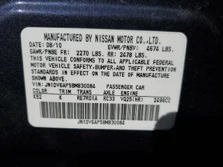 2011 Infiniti G25 Journey with VIN JN1DV6AP5BM830084, listed as a Copart auction lot 77368624 with 186,676 mi miles and Salvage Title. Bid and sale history available at carsss.com. Image 15.