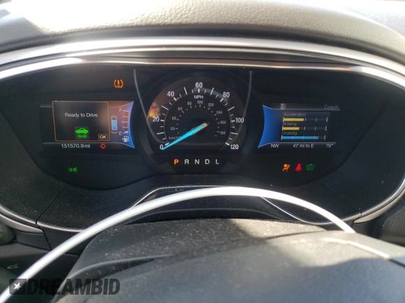 2015 Ford Fusion SE Hybrid with VIN 3FA6P0LU5FR163701, listed as a Copart auction lot 48150095 with 151,570 mi miles and Salvage Title. Bid and sale history available at carsss.com. Image 9.