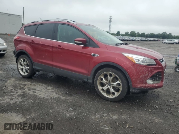 2013 Ford Escape Titanium with VIN 1FMCU9J90DUA77108, listed as a Copart auction lot 60799445 with 63,385 mi miles and Salvage title. Bid and sale history available at DreamBid. Image 4.