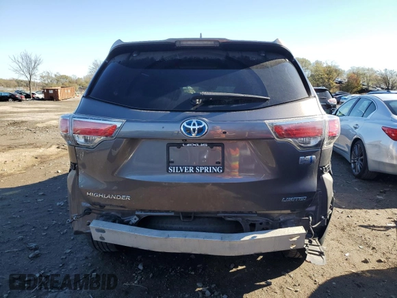 2015 Toyota Highlander Hybrid Limited with VIN 5TDDCRFH6FS008359, listed as a Copart auction lot 80030994 with 90,900 mi miles and Salvage Title. Bid and sale history available at carsss.com. Image 6.