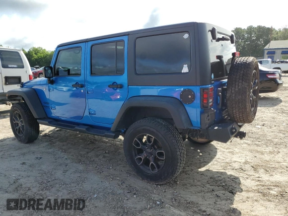 2015 Jeep Wrangler Unlimited Sport with VIN 1C4BJWDG1FL683558, listed as a Copart auction lot 59883545 with 107,267 mi miles and Salvage title. Bid and sale history available at DreamBid. Image 2.