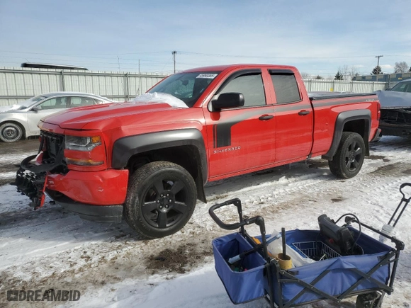 2017 Chevrolet Silverado 1500 Custom with VIN 1GCVKPEC5HZ371562, listed as a Copart auction lot 45990355 with 81,463 mi miles and Salvage Title. Bid and sale history available at carsss.com. Image 1.