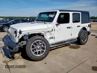 2021 Jeep Wrangler Unlimited Sport S with VIN 1C4HJXDN3MW729708, listed as a Copart auction lot 58761745 with 64,011 mi miles and Salvage title. Bid and sale history available at DreamBid. Image 1.