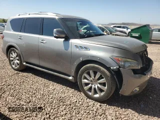 2013 Infiniti QX56 with VIN JN8AZ2NE8D9060804, listed as a Copart auction lot 74628504 with 127,122 mi miles and Salvage Title. Bid and sale history available at carsss.com. Image 4.