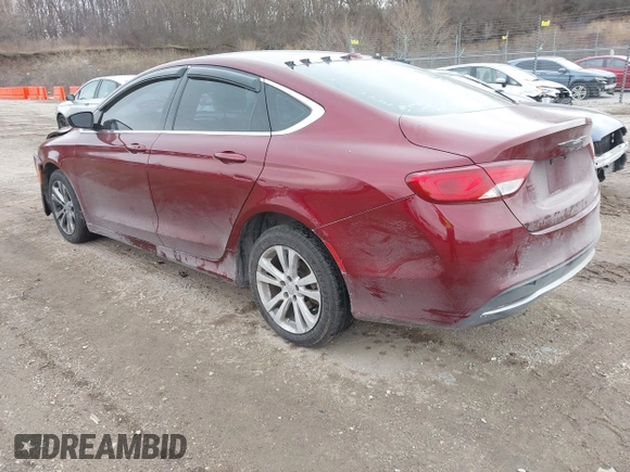 2015 Chrysler 200 Limited with VIN 1C3CCCAB4FN686369, listed as a IAAI auction lot 41509409 with 143,242 mi miles. Bid and sale history available at carsss.com. Image 3.