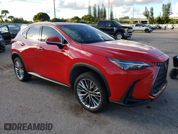 2022 Lexus NX with VIN JTJGKCEZ7N2007067, listed as a Copart auction lot 75346493 with 8,435 mi miles. Bid and sale history available at carsss.com. Image 4.