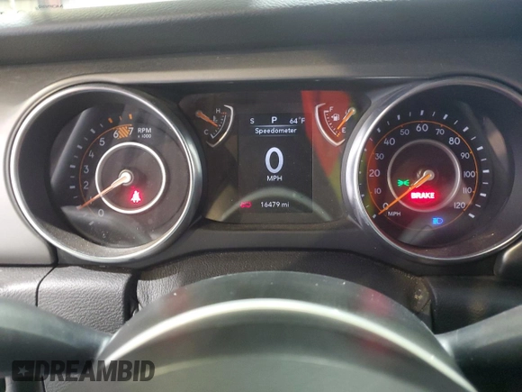 2021 Jeep Wrangler Unlimited Willys Sport with VIN 1C4HJXDN1MW679696, listed as a Copart auction lot 55693923 with 164,749 mi miles and Salvage title. Bid and sale history available at DreamBid. Image 9.