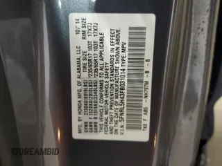 2015 Honda Odyssey EX z VIN 5FNRL5H43FB031014, wystawiony jako Copart lot #55764275 z przebiegiem 110 735 mil mil oraz Szkoda całkowita • Salvage title. Historia ofert i sprzedaży dostępna na DreamBid. Obrazek 13.