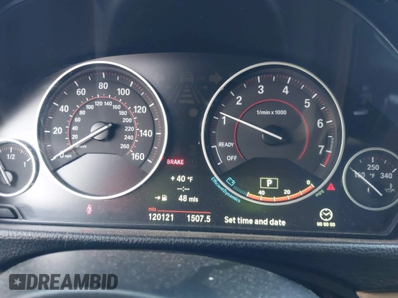 2013 BMW 3 Series 335i with VIN WBA3A9C50DF475024, listed as a IAAI auction lot 40884045 with 120,121 mi miles. Bid and sale history available at carsss.com. Image 7.