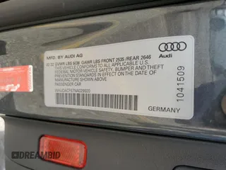 2022 Audi A5 Sportback S line Premium with VIN WAUDACF57NA029920, listed as a Copart auction lot 50598924 with 30,345 mi miles and Salvage Title. Bid and sale history available at carsss.com. Image 12.