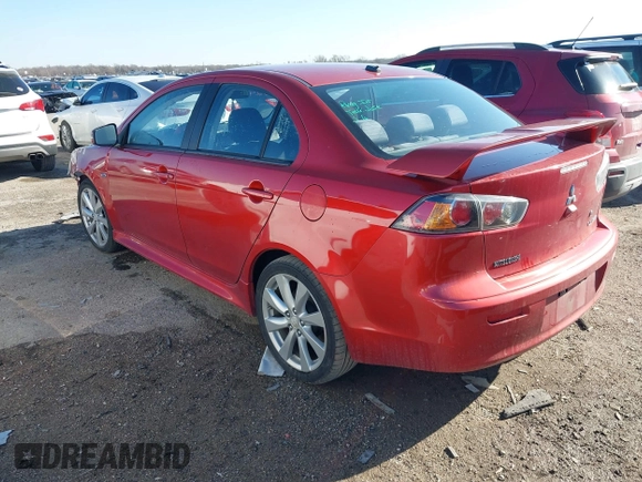 2015 Mitsubishi Lancer GT with VIN JA32U8FW0FU026458, listed as a IAAI auction lot 41752475 with 92,863 mi miles. Bid and sale history available at carsss.com. Image 3.