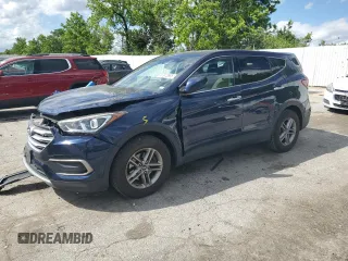 2018 Hyundai Santa Fe 2.4L z VIN 5XYZTDLB7JG548480, wystawiony jako Copart lot #57972565 z przebiegiem 90 503 mil mil oraz Szkoda całkowita • Salvage title. Historia ofert i sprzedaży dostępna na DreamBid. Obrazek 1.
