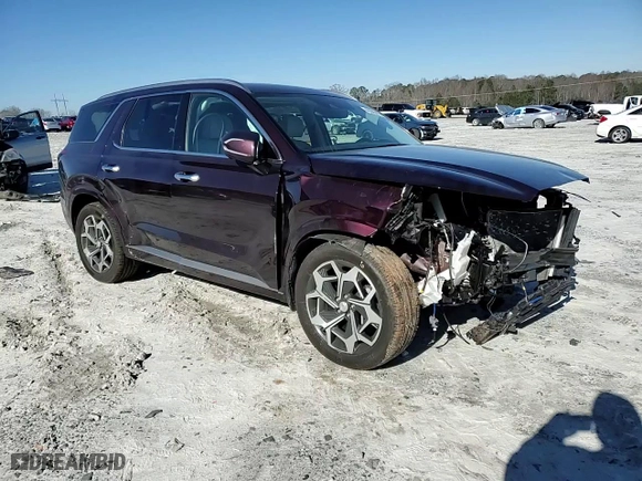 2022 Hyundai Palisade Calligraphy with VIN KM8R74HE3NU420616, listed as a Copart auction lot 46300945 with 70,861 mi miles and Salvage Title. Bid and sale history available at carsss.com. Image 12.