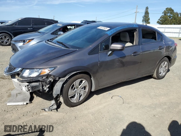 2015 Honda Civic LX with VIN 2HGFB2F55FH528190, listed as a Copart auction lot 51872405 with 175,179 mi miles and Salvage Title. Bid and sale history available at carsss.com. Image 1.
