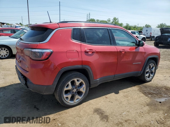 2021 Jeep Compass Limited z VIN 3C4NJDCB4MT519570, wystawiony jako Copart lot #59193815 z przebiegiem 109 799 mil mil oraz Czysty tytuł • Clean title. Historia ofert i sprzedaży dostępna na DreamBid. Obrazek 3.
