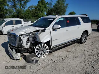 2023 GMC Yukon XL Denali with VIN 1GKS2JKT0PR164195, listed as a Copart auction lot 63307344 with 38,274 mi miles and Salvage Title. Bid and sale history available at DreamBid. Image 1.