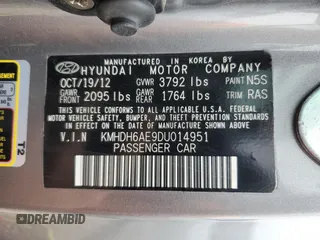 2013 Hyundai Elantra Coupe GS with VIN KMHDH6AE9DU014951, listed as a Copart auction lot 85046264 with 82,059 mi miles and Salvage Title. Bid and sale history available at carsss.com. Image 12.