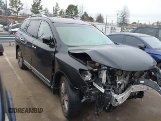 2014 Nissan Pathfinder SV with VIN 5N1AR2MMXEC666738, listed as a IAAI auction lot 41553095 with 105,997 mi miles. Bid and sale history available at carsss.com. Image 1.